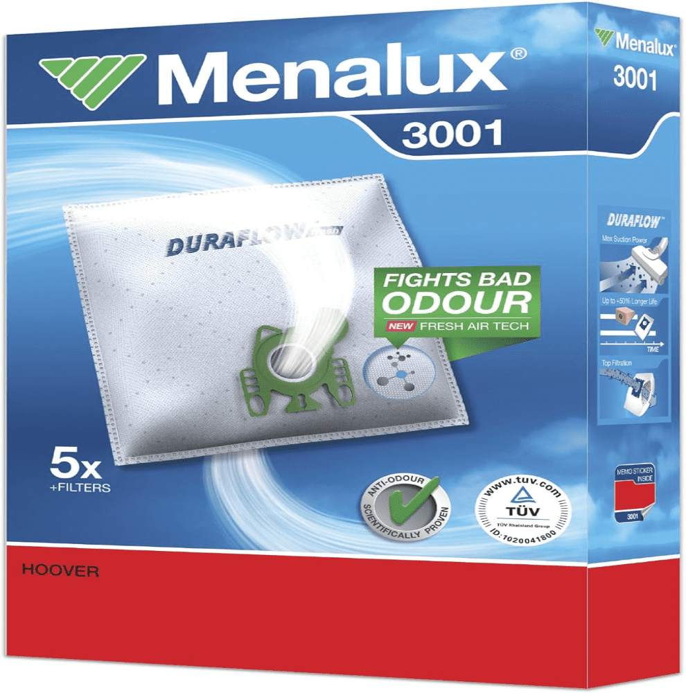 Menalux 3001 Pack of 5 Dustbags BAGS3001