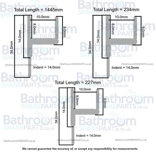 Merlyn Arysto Single Hinged Bath Screen Spare Parts
