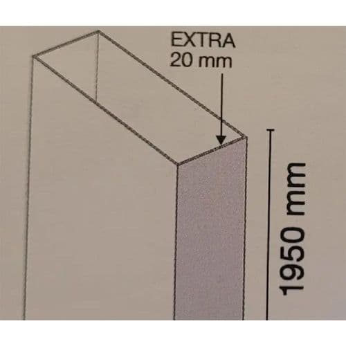 Merlyn Ayrsto Sleek Wall Extension Profile S6EXTA