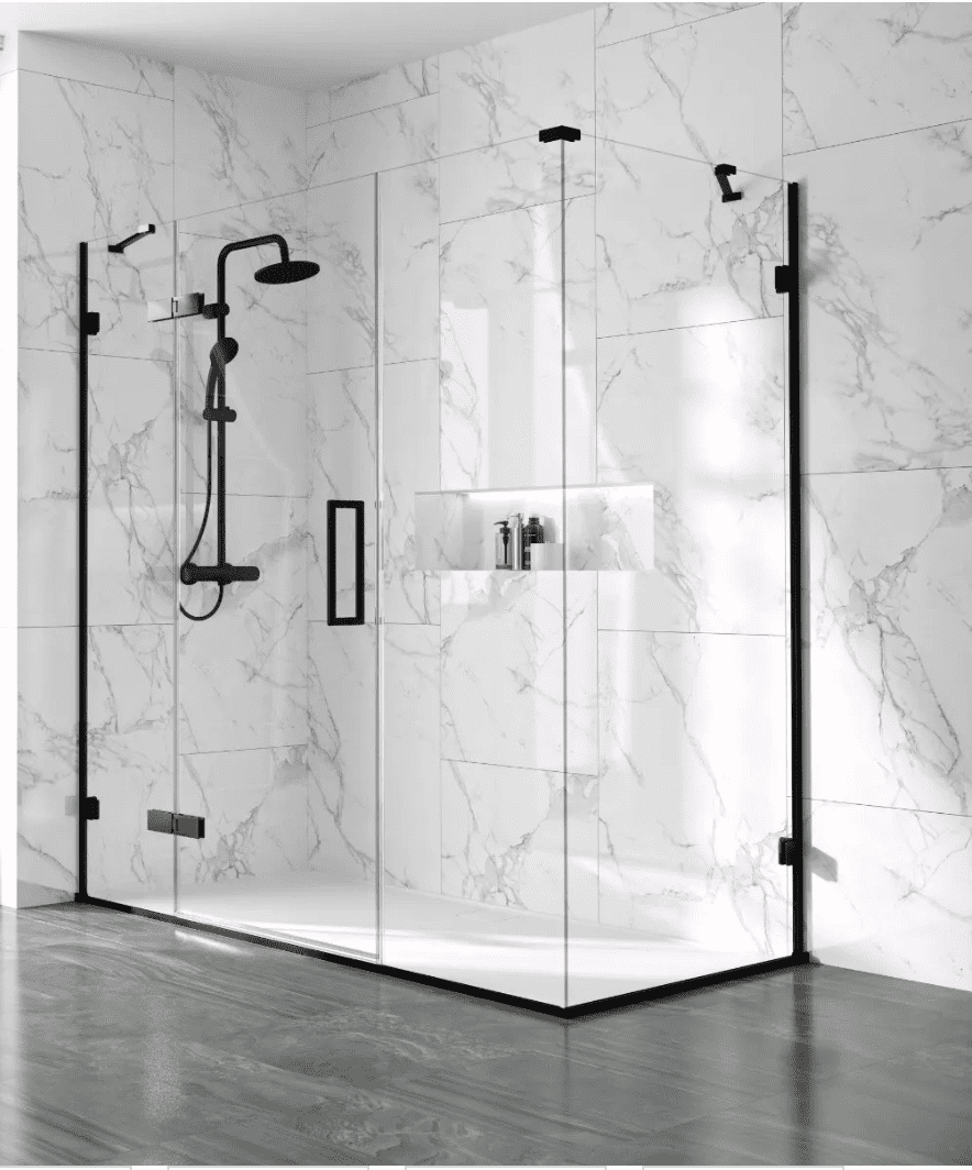 Merlyn Black Series Hinge Shower Door with Side Panel Spare Parts