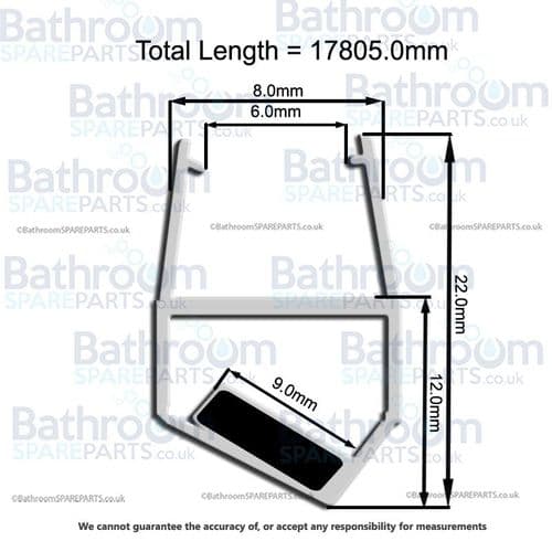 Merlyn Mbox Pivot Door Magnet Seal SP0MB0045