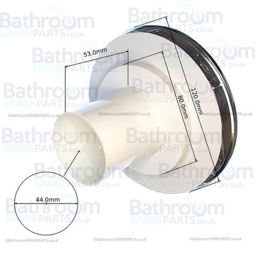 Merlyn Replacement ABS Chrome Finish Cover Cap & Insert DWASORING