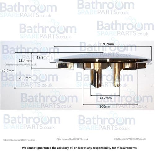 Merlyn Shower 120mm Waste Top Cover Chrome Plastic EB217510