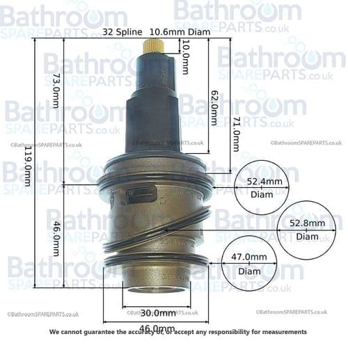 Merlyn Thermostatic Cartridge SC50-T32