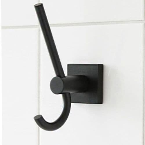 Miller Atlanta Matt Black Double Robe Hook 8812B
