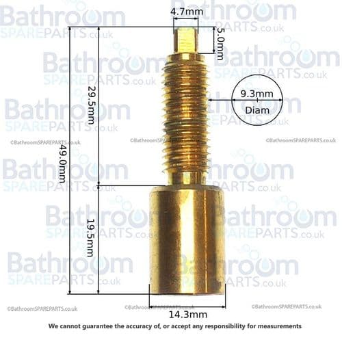 Mira 1/2" Checkvalve Spindle 198.01
