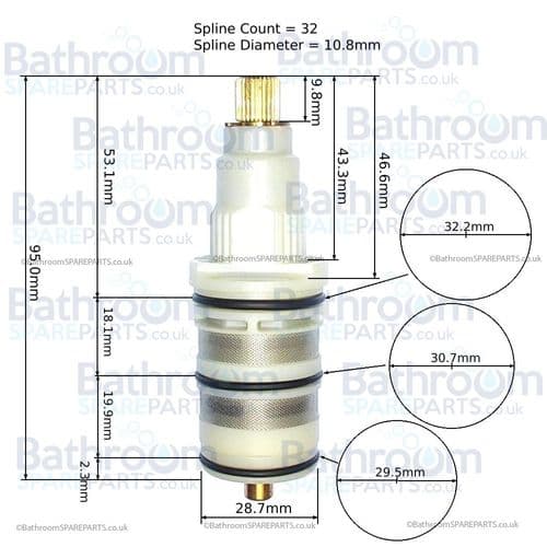 Mira Thermostatic Cartridge Assembly 467.01