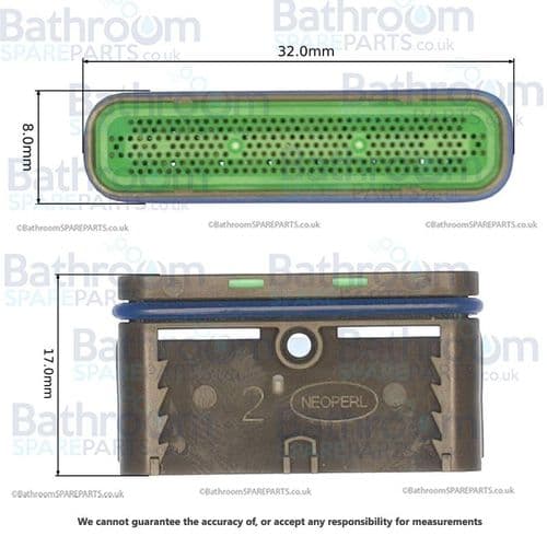 Neoperl 32x8 Rectangular Aerator 02.3280.00004