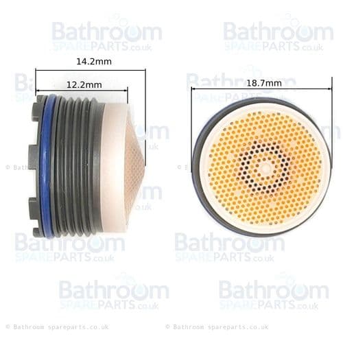 Neoperl CACHÉ® PERLATOR® HONEYCOMB Aerator Orange M18.5x1 (TJ) 43.2251.01.001