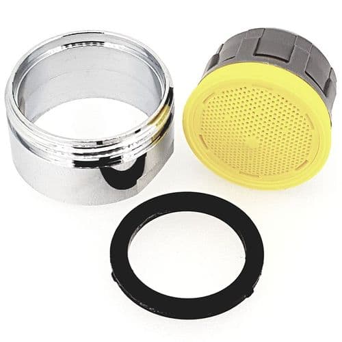 Neoperl Cascade SLC M24 Male Tap Aerator Yellow Insert 18.0 - 19.8 lpm 40.0004.033