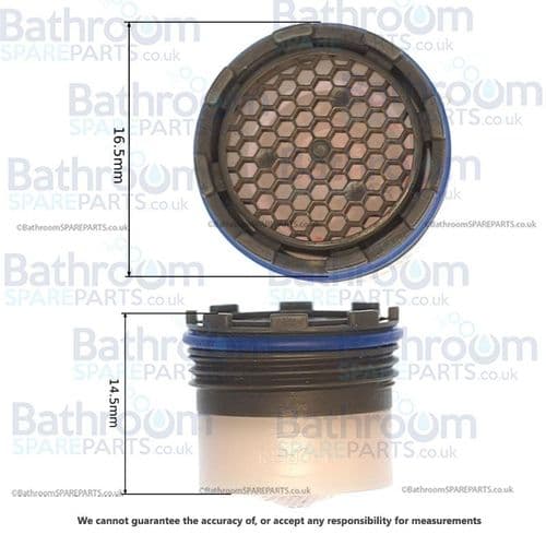 Neoperl M16.5 Cache Honeycomb 1.2gpm TT, M16.5 Aerator 44.3260.01001