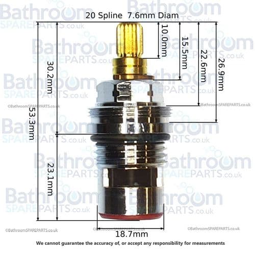 Newform Moony 1/2 " LH Ceramic Anti-Clockwise Close Cartridge 10237sx.00