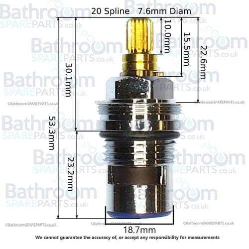 Newform X Trend 1/2 " RH Ceramic Clockwise Close Cartridge 10237.00