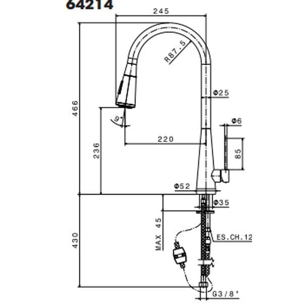 Newform Ycon Single-Lever Sink Mixer With Swivel Spout & With Jet Pull ...