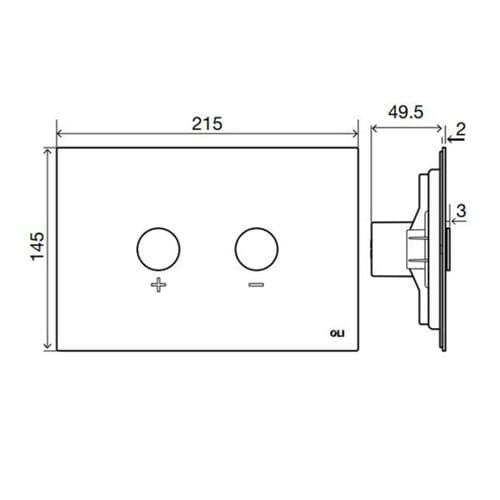 Oli Blink Flush Plate White OL0216622
