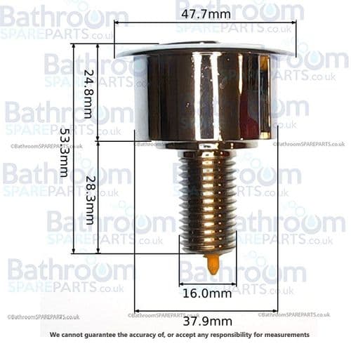 Oli Chrome Dual Flush Button 065328