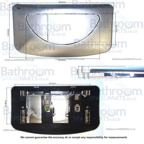 Oli Dual Contro Flush Plate Satin Chrome OL0627006
