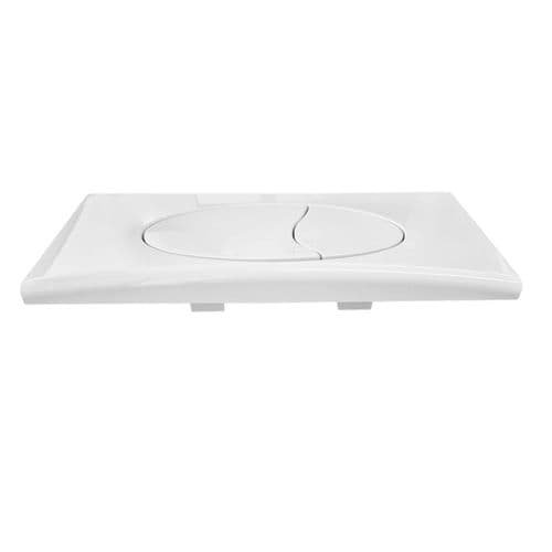 Oli Happy 2 Toilet Flush Plate White OL0629021
