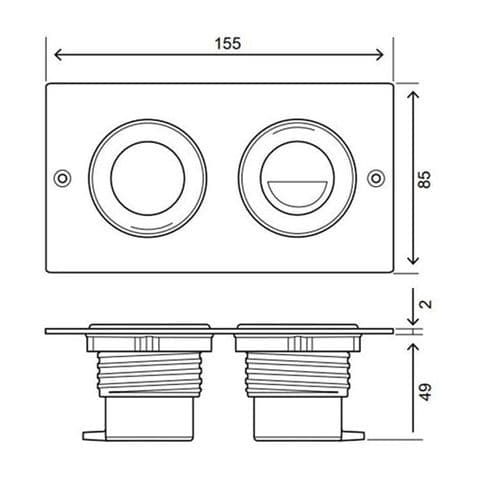 Oli Mini Trend Push Plate Polished Chrome OL0605294
