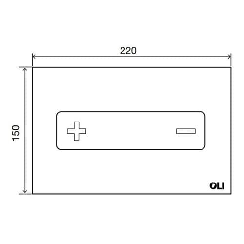 Oli Oceania Mechanic Stainless steel Polished Chrome Flush Plate 054561