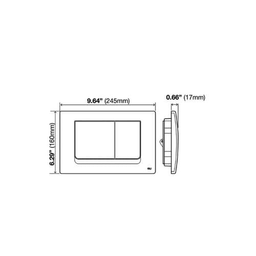 Oli Ria Dual Flush Plate White OL0010230