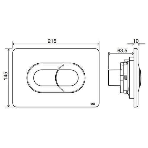Oli Saline Polished Chrome Flush Plate 640084