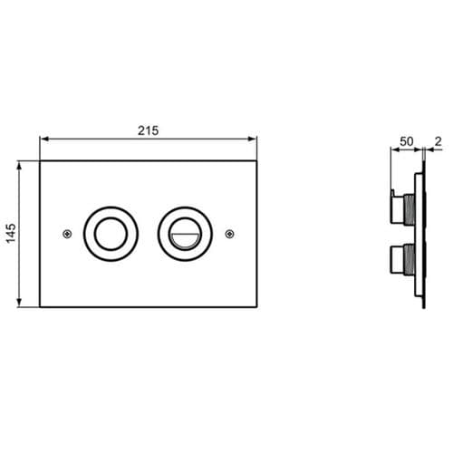 OLi Trend Inox Polished Chrome Flush Plate 656504