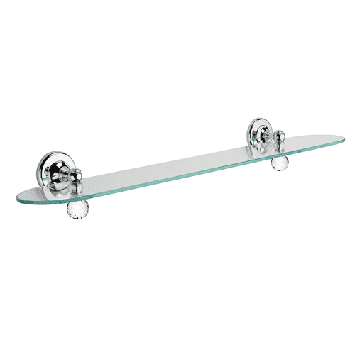 Origins Living Oriental Crystal Glass Shelf Chrome MA60A-C