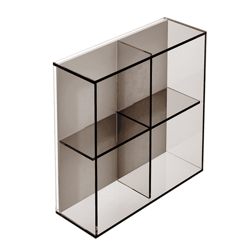 Origins Living Pier Bronze Glass 4 Box Shelf Square - B008523