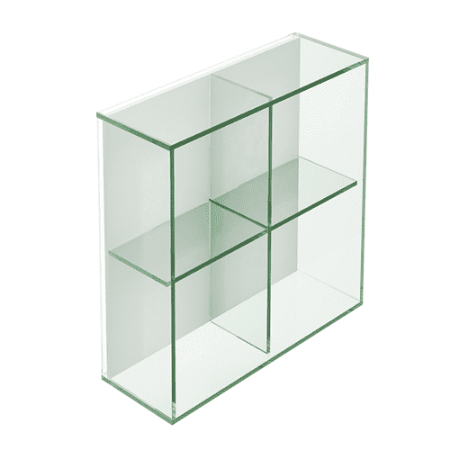 Origins Living Pier Clear Glass 4 Box Shelf Square - B008516