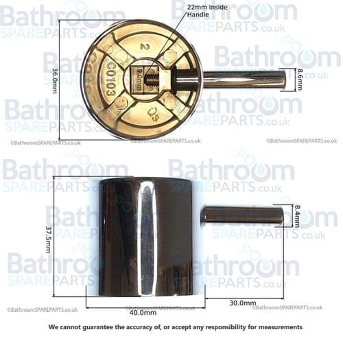 Paini Cold Handle Square Fitting 78CR910T9LT40-1C