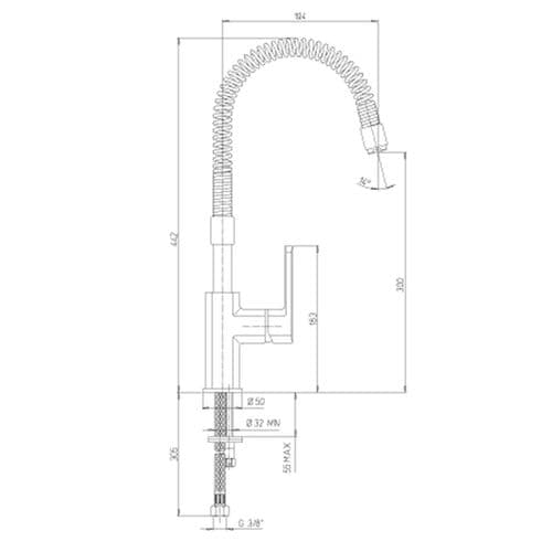 Paini Ovo Flexio Sink Mono With Spring Spout 86CR558