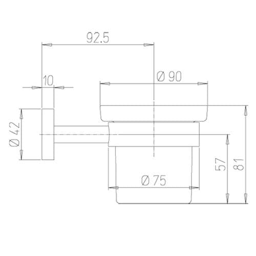 Paini Pixel Glass Holder Chrome 81CR041BI