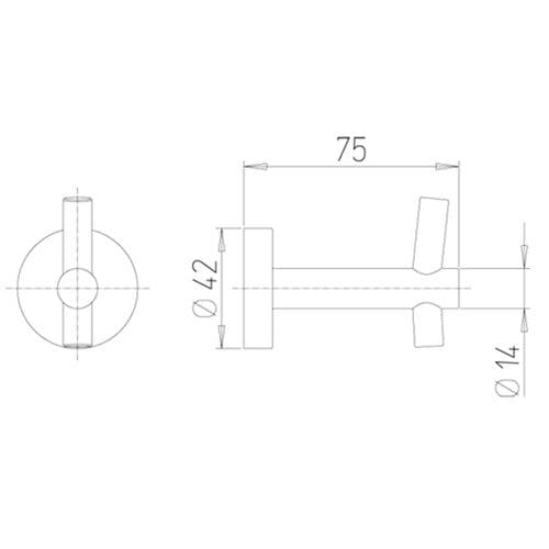 Paini Pixel Robe Hook Chrome 81CR011
