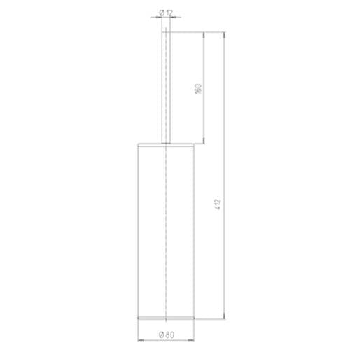 Paini Pixel Toilet Brush  Chrome 81CR061