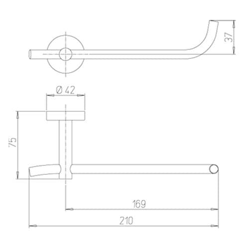 Paini Pixel Toilet Roll Holder Chrome 81CR051