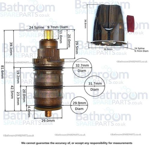 Paini Thermostatic Cartridge & Handle 2TCR959-910