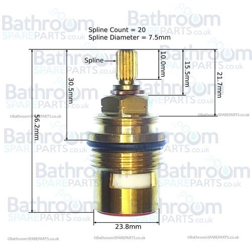 Pegler Ebro CD QT 3/4" Headwork Anti-Clockwise Close 814044