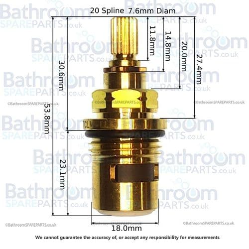 Perrin & Rowe Aquitaine Anti-Clockwise Close Cartridge 9.13197