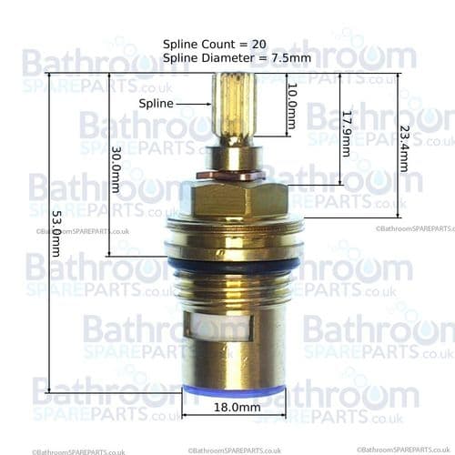 Perrin & Rowe Oasis Clockwise Close Cartridge 9.13146