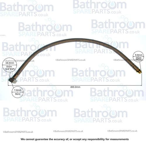 Perrin & Rowe Oberon Rinse Supply Line Flex Hose 9.28401