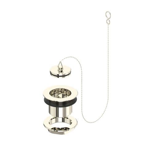 Perrin & Rowe Unslotted Bath Waste Plug & Chain 6714NI
