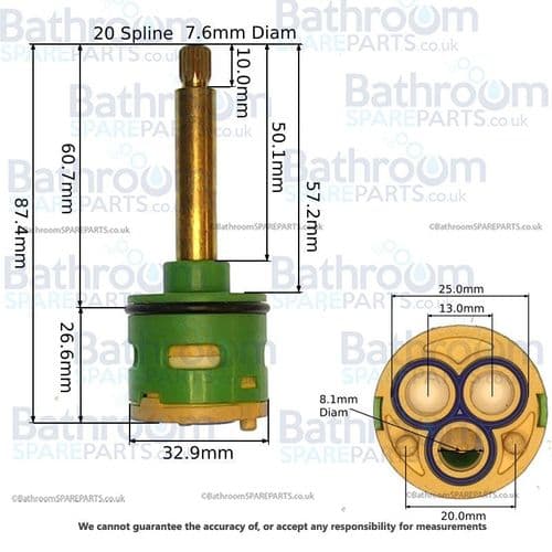 PJH 3-Way Diverter Cartridge PJ90196