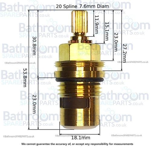 Porcelanosa Basic On/Off Valve Clockwise Close 100039527