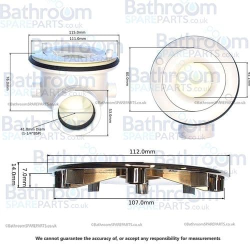 Porcelanosa Chrome Waste Kit 100212020