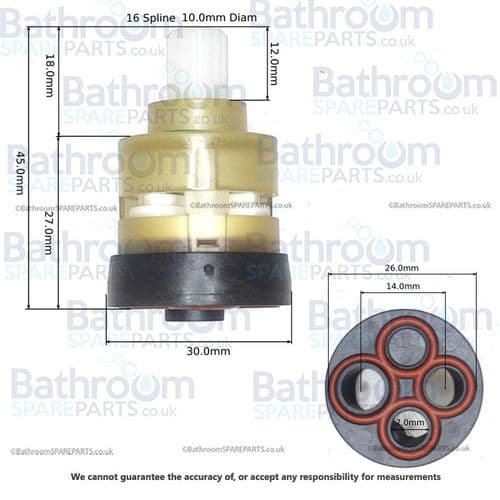 Porcelanosa Diverter Cartridge 100039819