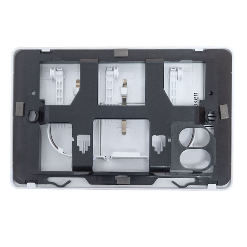 Porcelanosa Noken Oval Smartline Double Flush Button White 100104501