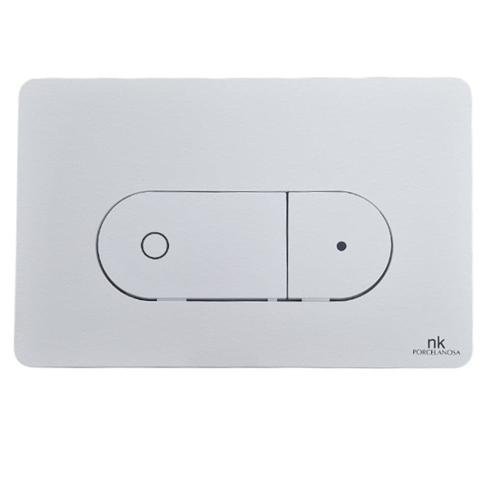 Porcelanosa Noken Oval Smartline Double Flush Button White 100104501