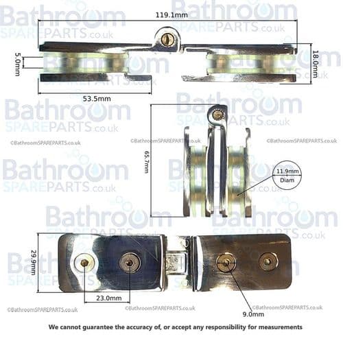 Premier Bathrooms Ella Bath Screen Single Fixed Glass Panel Hinge  ZSPACC069AA
