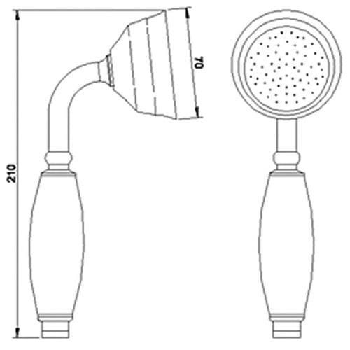 Premier Bathrooms Large Traditional Shower Head A3150G